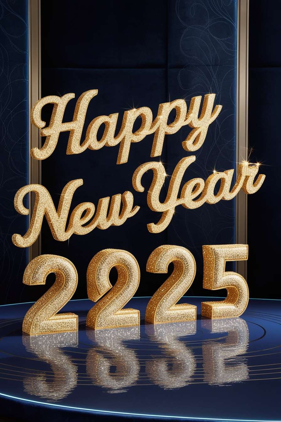 happy new year 2025 minimalist design