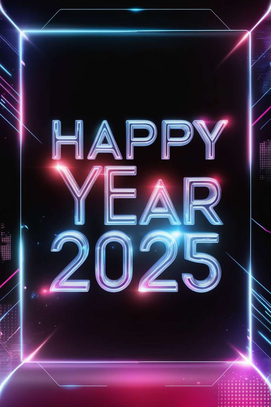 happy new year 2025 png for editing