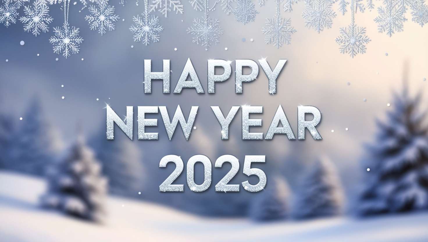 happy new year 2025 winter-themed backgrounds