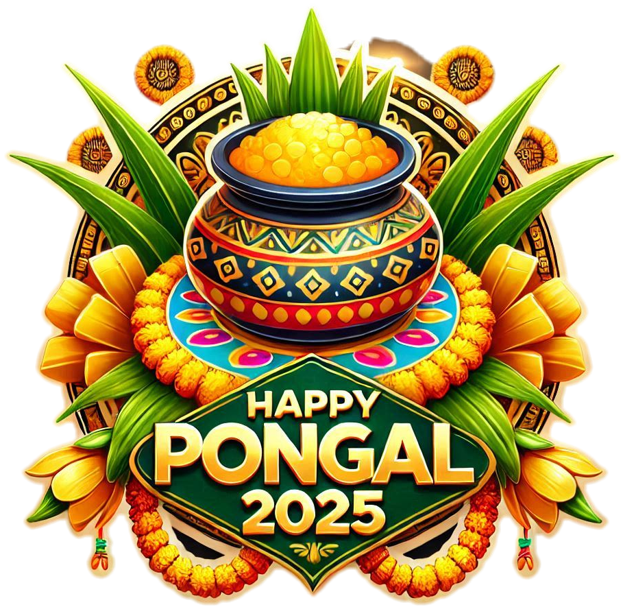 happy pongal 2025 tamil writing png