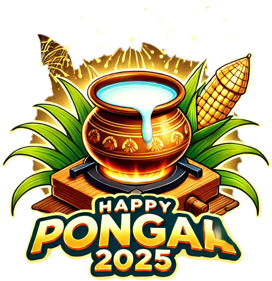 happy pongal 2025 transparent background png