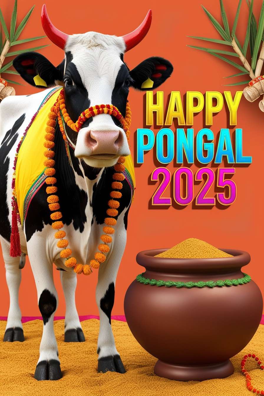 happy pongal greetings 2025 in high resolution