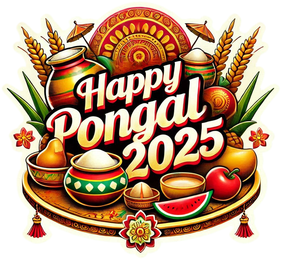 happy pongal wishes png with colorful text