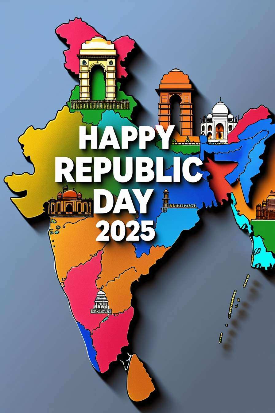 happy republic day 2025 vector images free