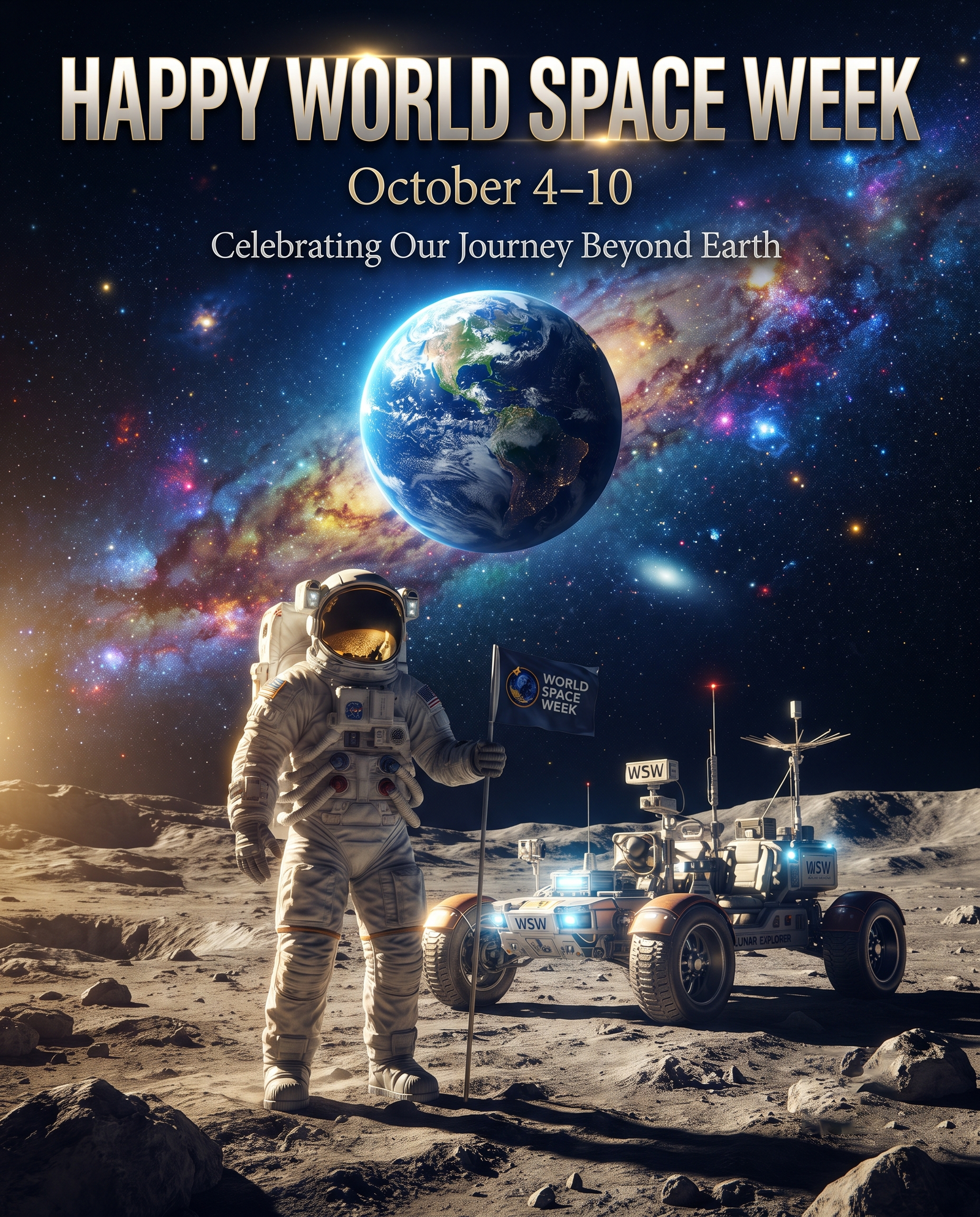 Image Compression Background Happy World Space Week Background (HD) – Free Download