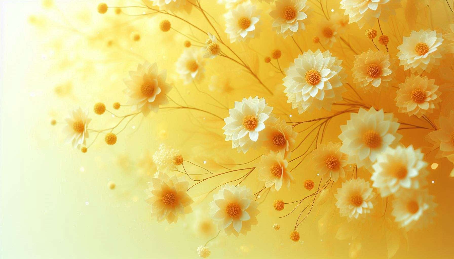 hd light yellow background with flower