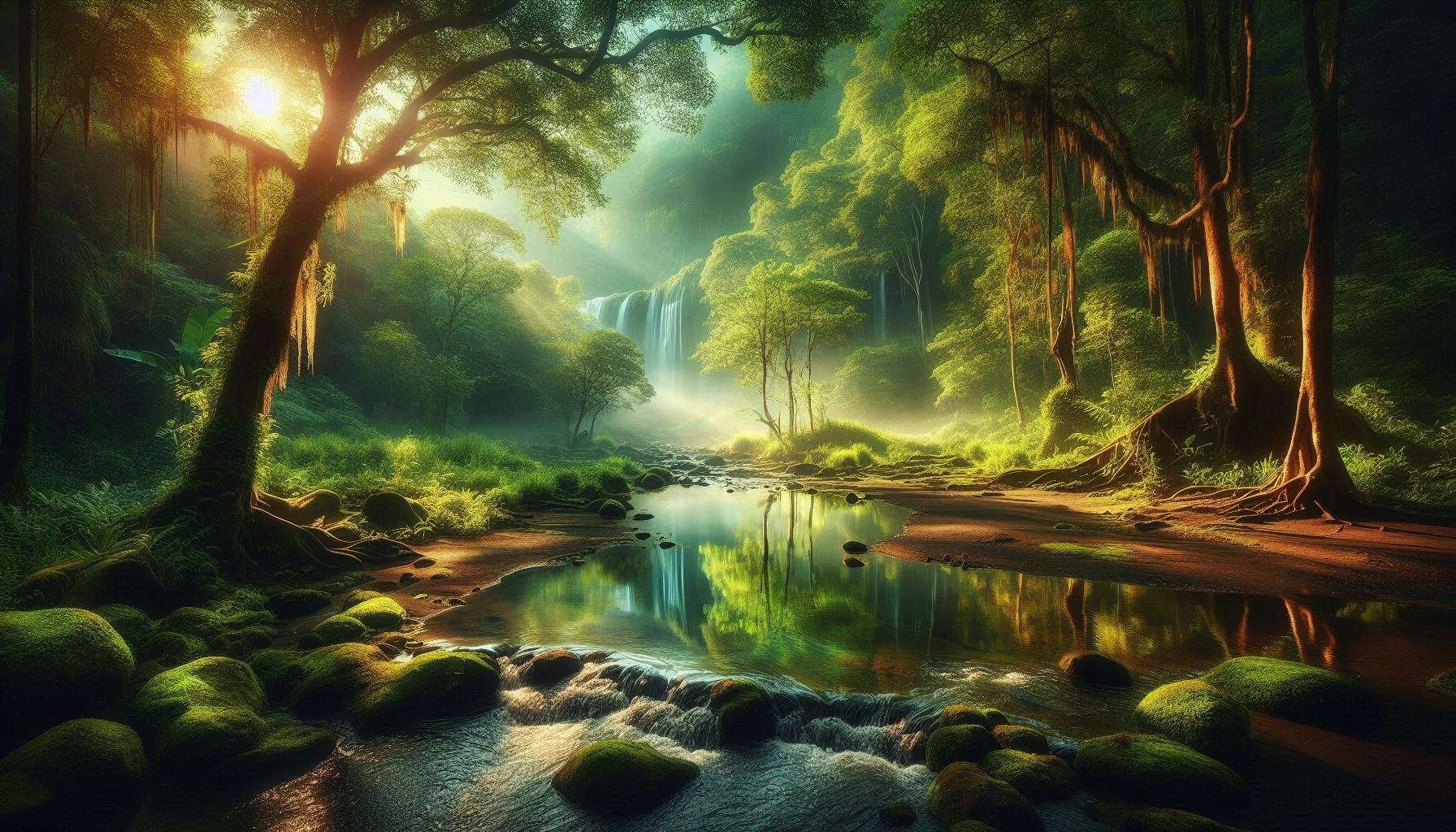 hd nature background with serene rivers and reflections