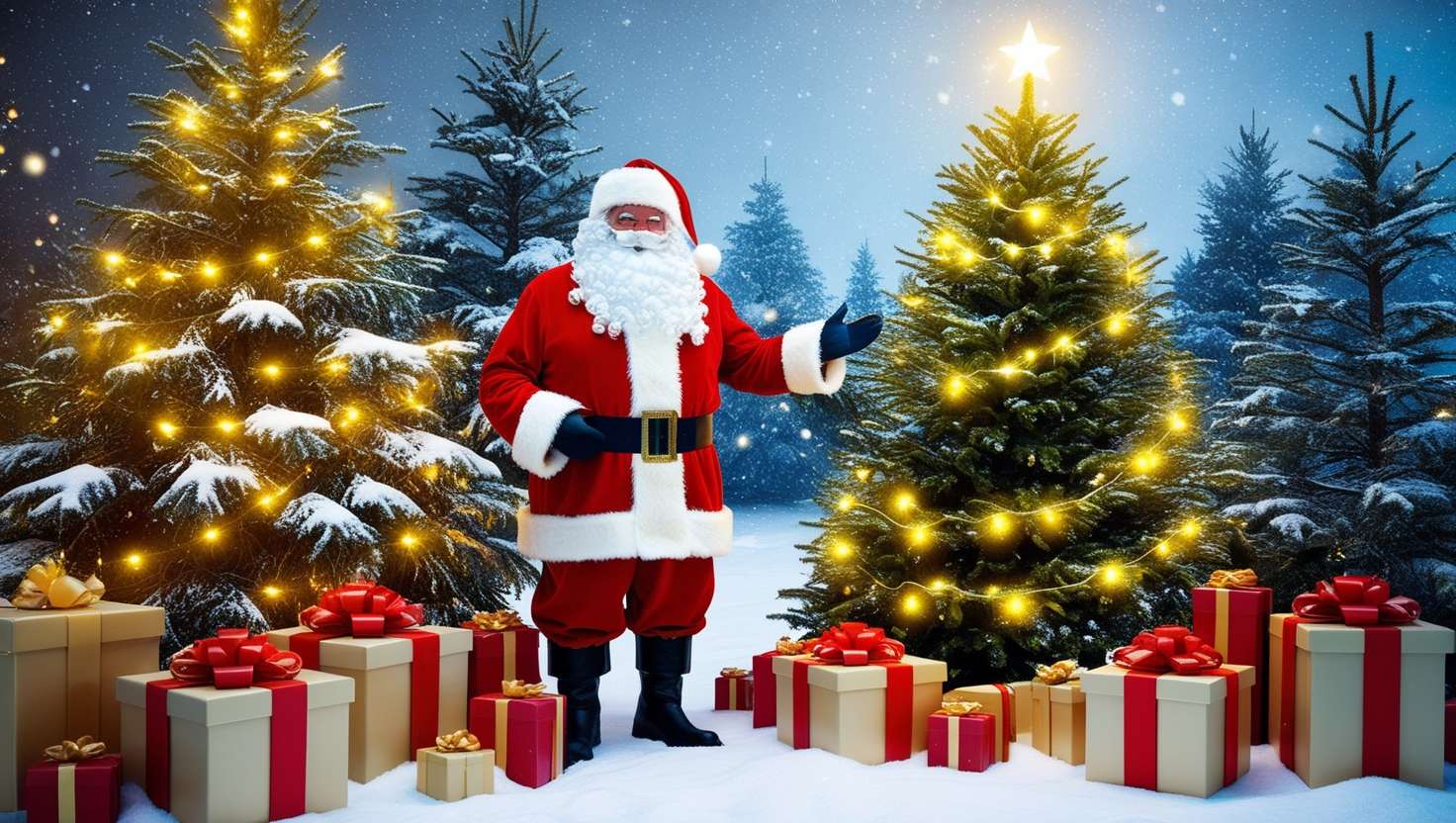 hd santa claus background images with snowflakes