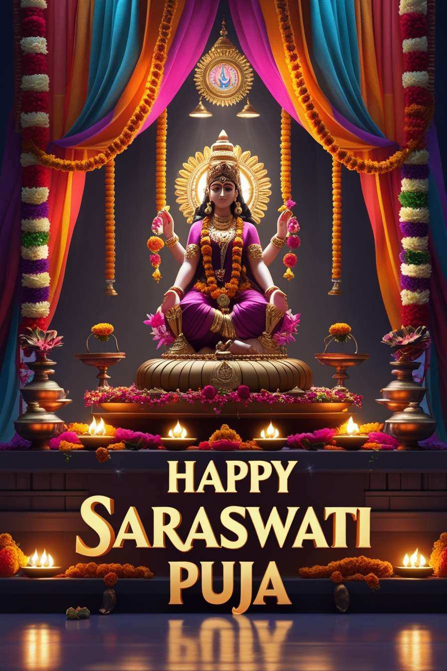 hd saraswati puja photos for whatsapp