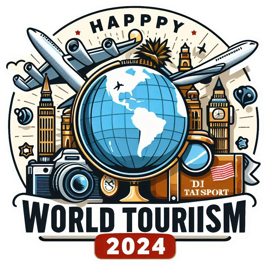 Download Free high-definition world tourism day 2024 tourism logo png for websites, slideshows, and designs | royalty-free and unlimited use.