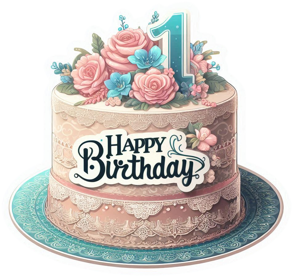 high-quality 1st birthday cake png images