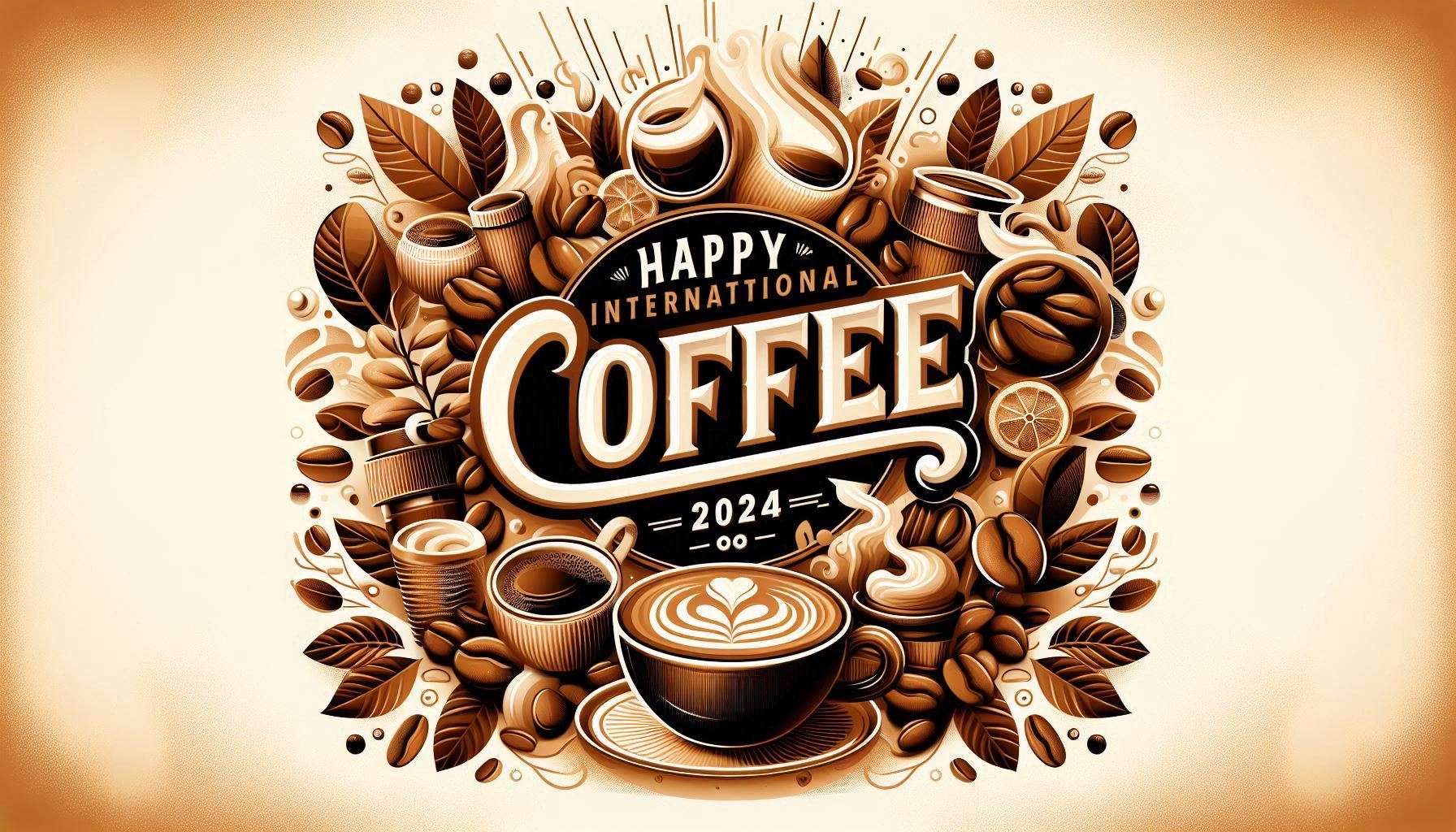 Download Free high-quality images for happy international coffee day 2024 for websites, slideshows, and designs | royalty-free and unlimited use.