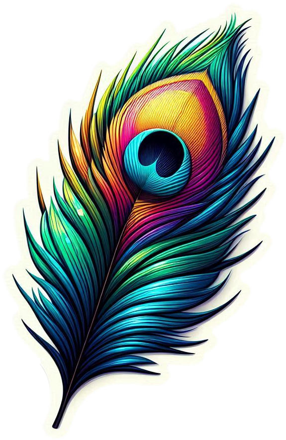 high-quality peacock feather png image for invitations download