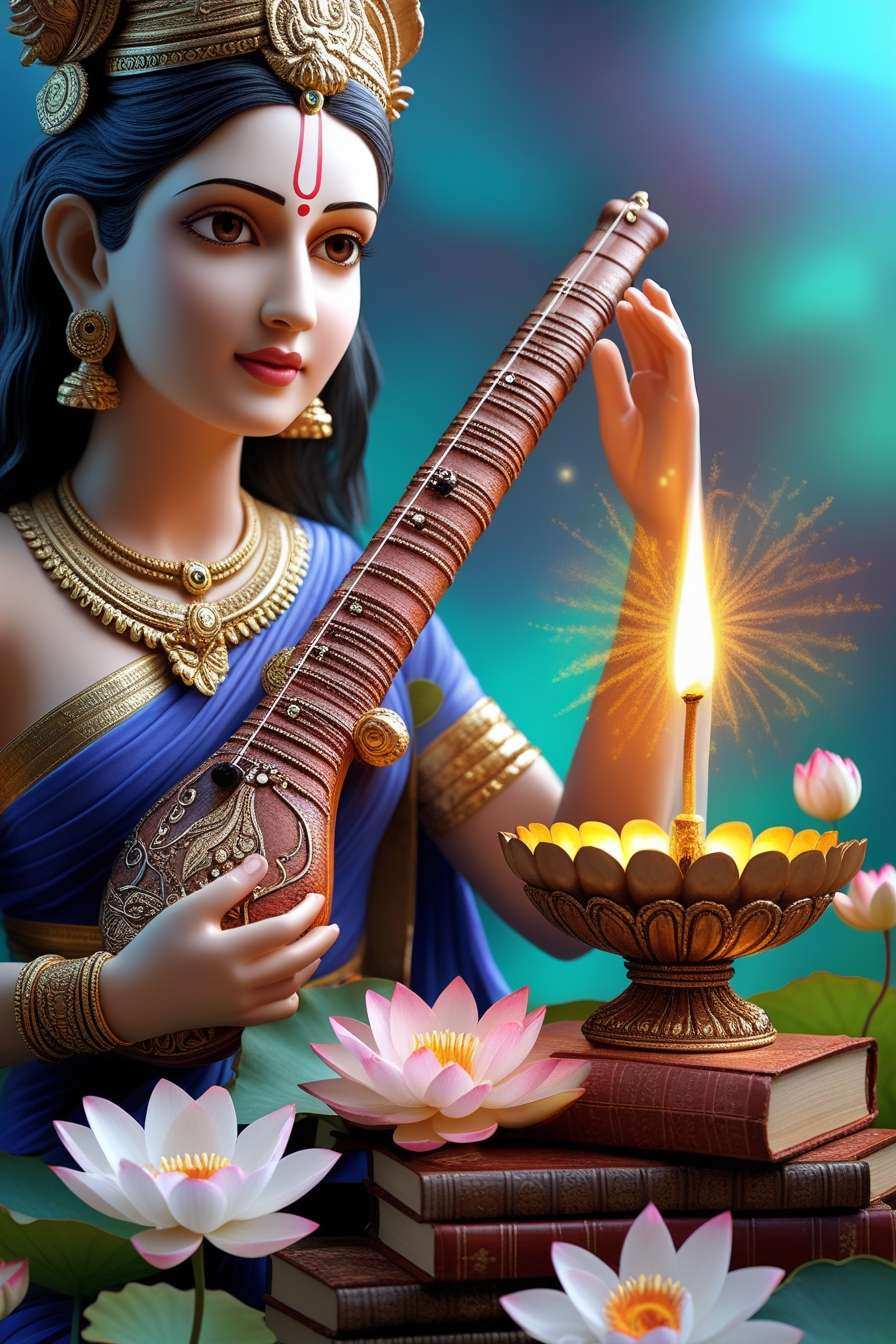 high-quality saraswati puja wallpaper images