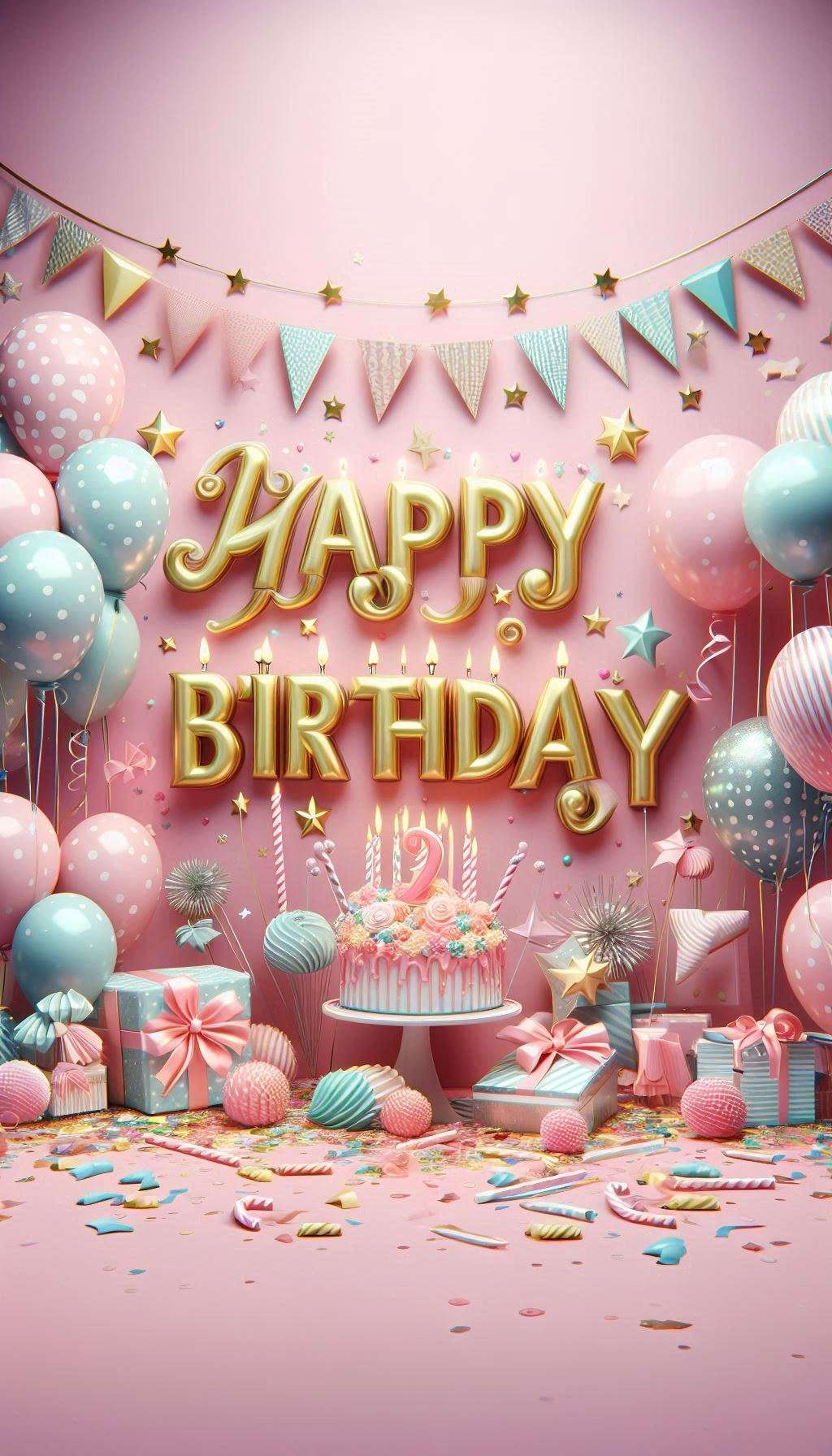 high-resolution happy birthday image download with balloons and confetti