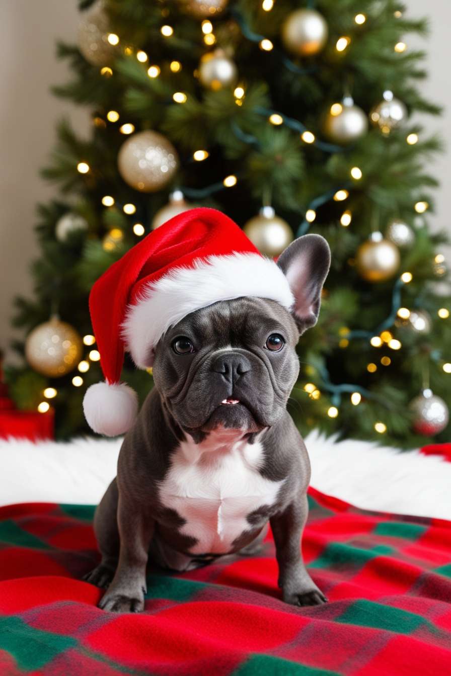 high-resolution merry christmas dog image free