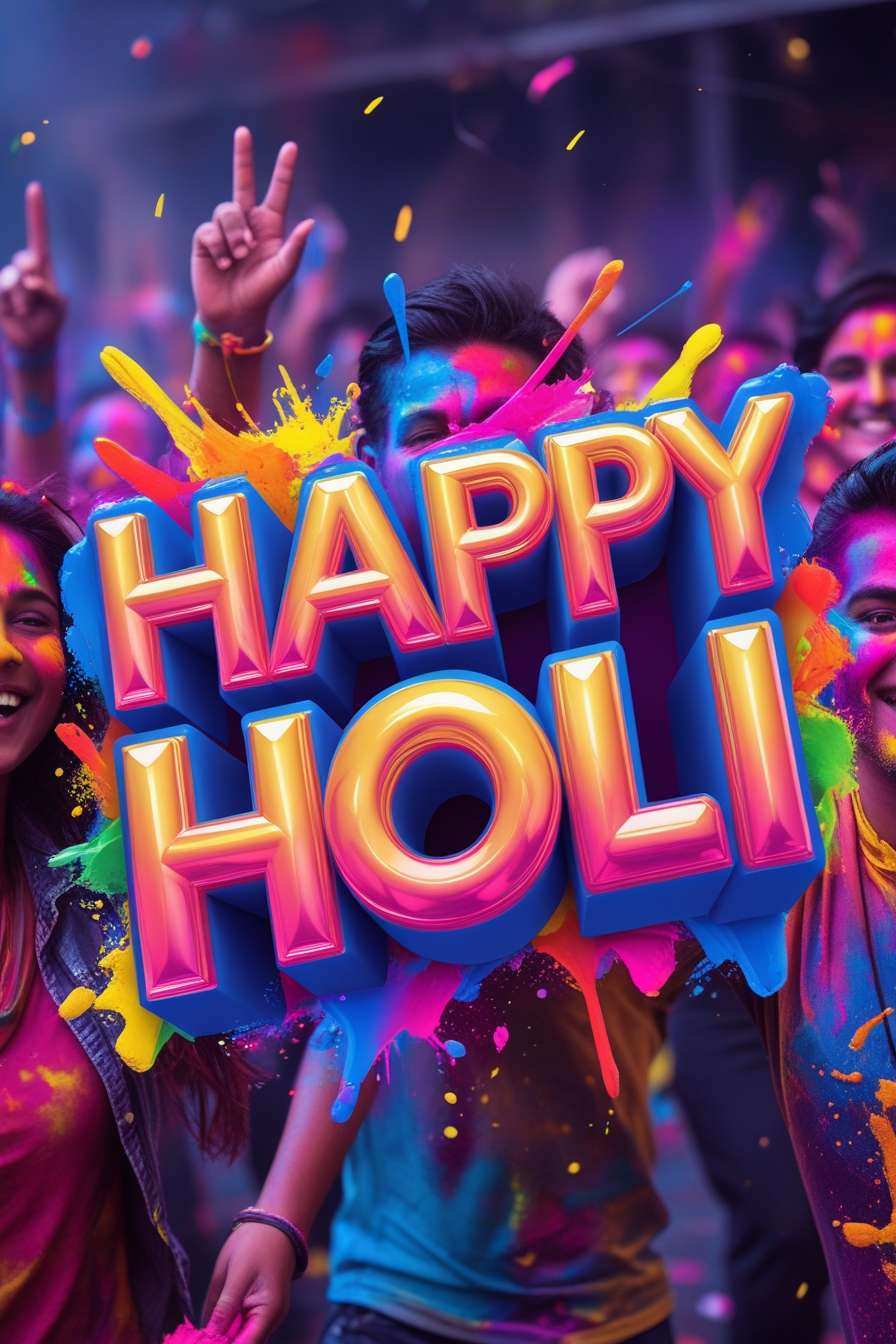 Holi Celebration With Group Of People - Royalty Free Happy Holi Image | Pngmagic Free Download Holi Celebration With Group Of People - High Quality Happy Holi Background