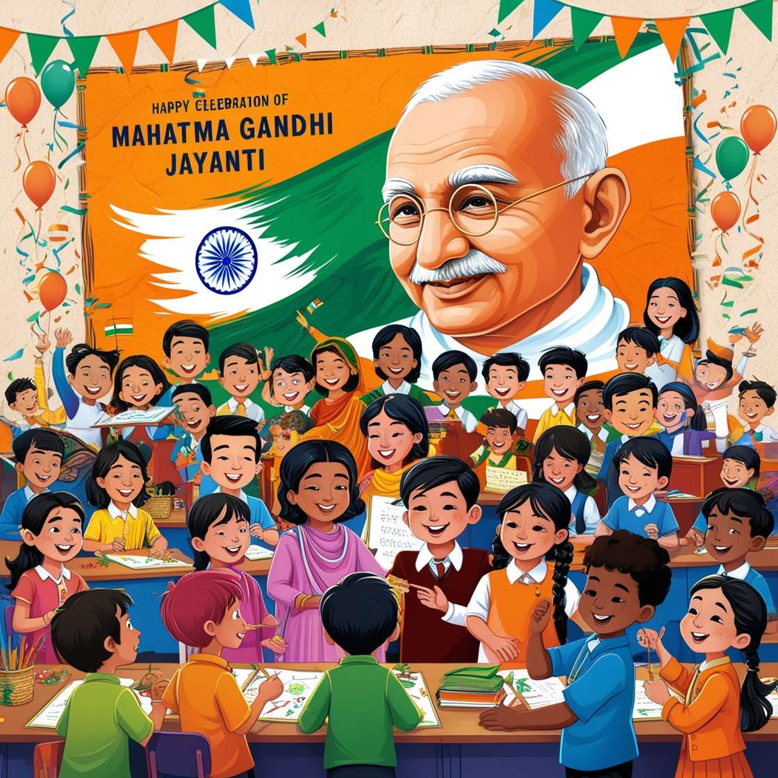 how to celebrate mahatma gandhi jayanti in schools