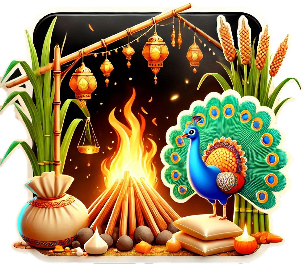 india lohri png featuring bonfire scenes