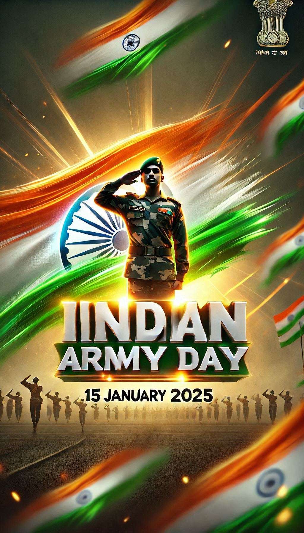 indian army day 2025 vector art with soldiers