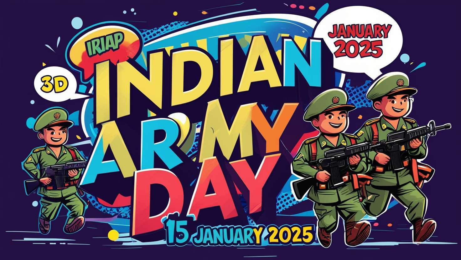 indian army day 2025 vector designs