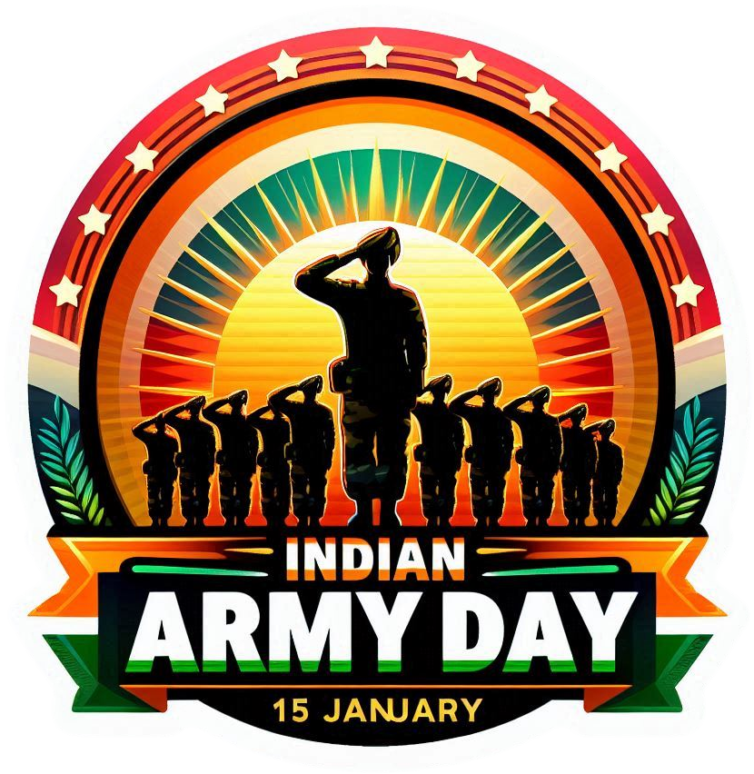 indian army day png 2025 for greeting cards