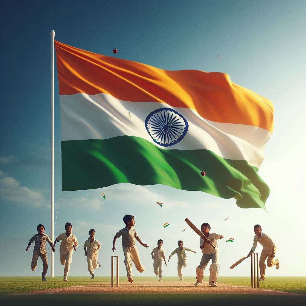 indian flag and small boy image for desktop