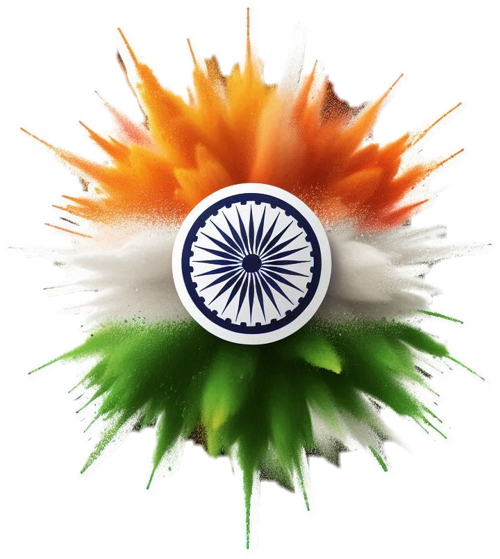 indian flag png with sunrise background