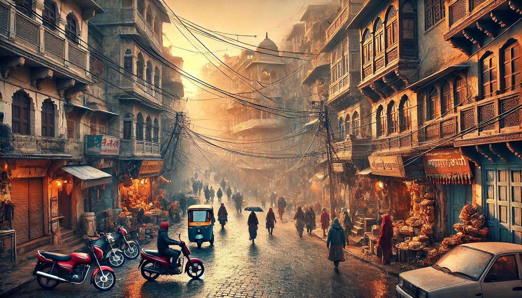 indian street scenes during winter hd wallpapers