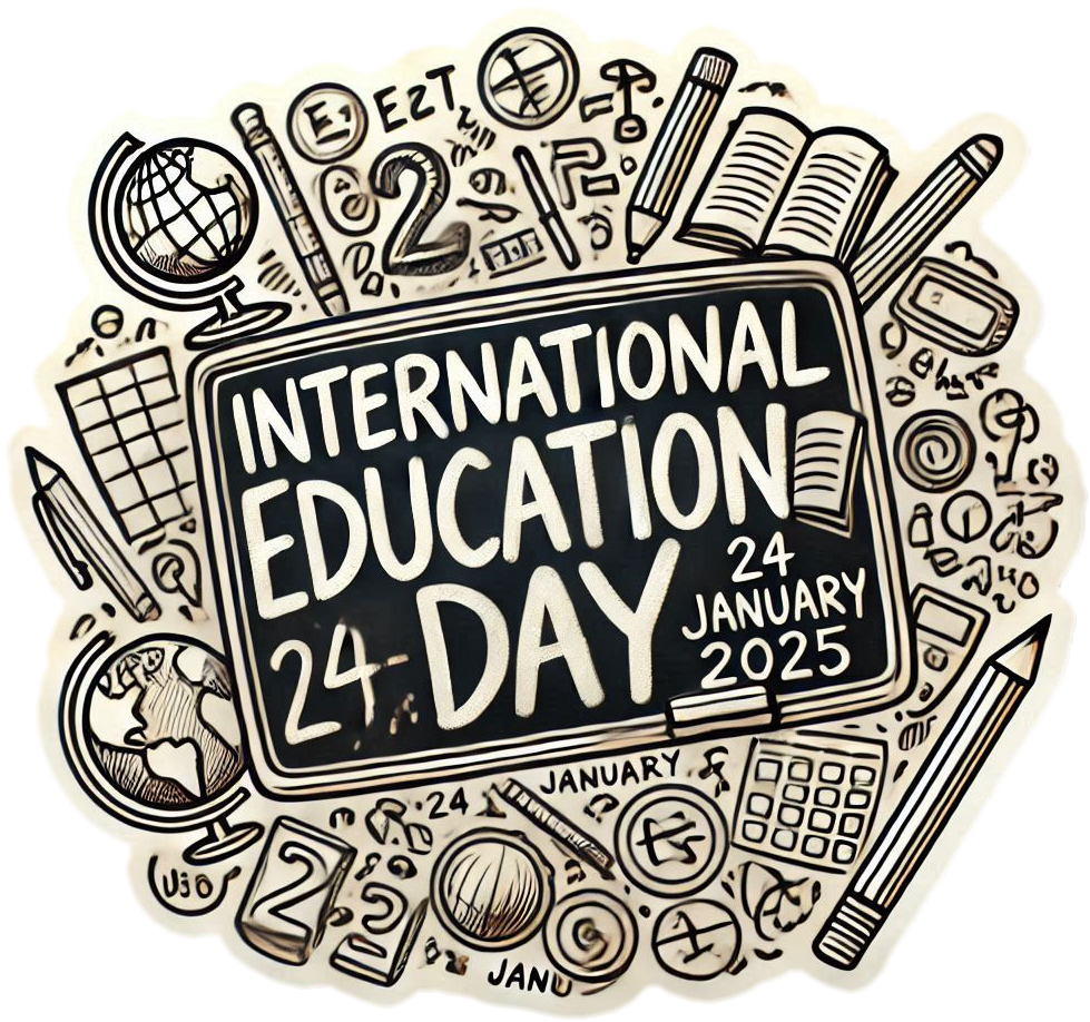 inspirational international education day png graphics