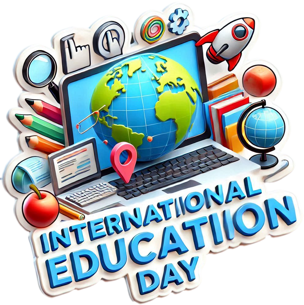 international education day png featuring online education