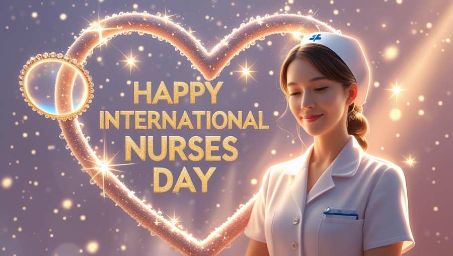 International Nurses Day greeting with inspirational quote