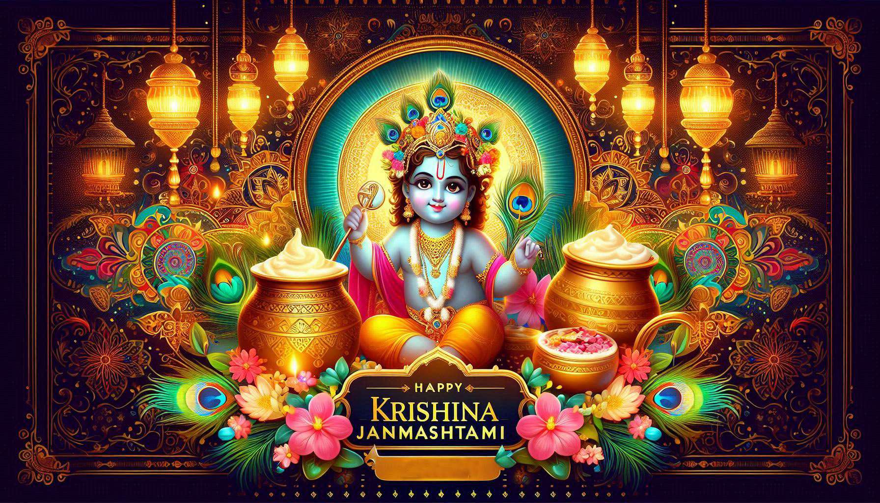 krishna janmashtami wishes images for facebook and instagram