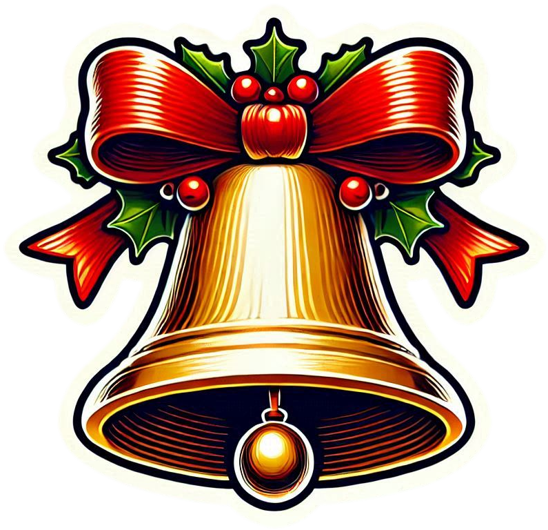 large christmas bell png for banners