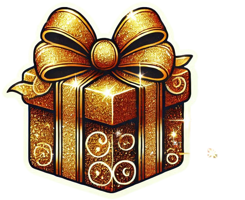 large gift box png image for holiday promotions