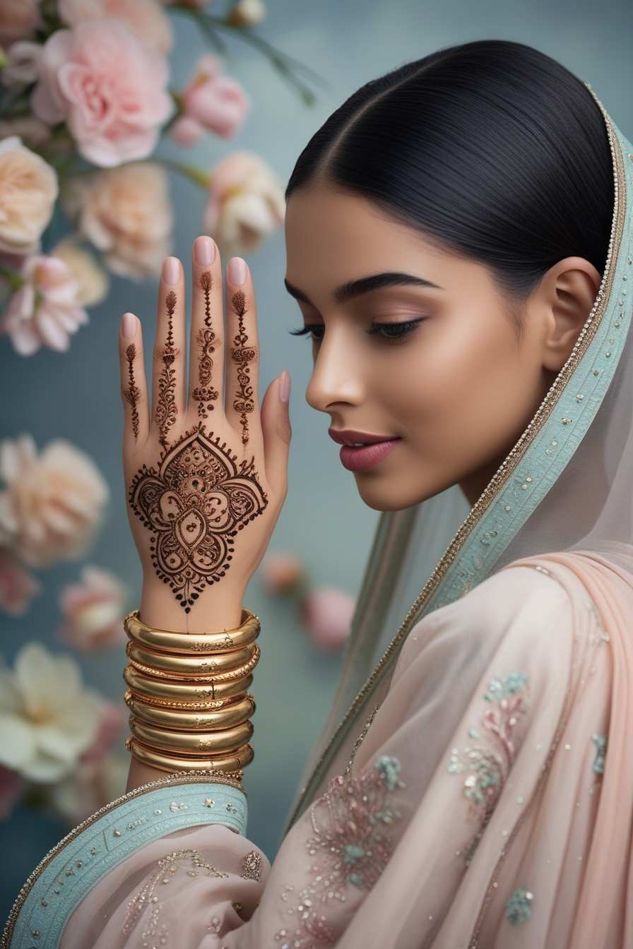 Latest Arabic mehndi design 2025