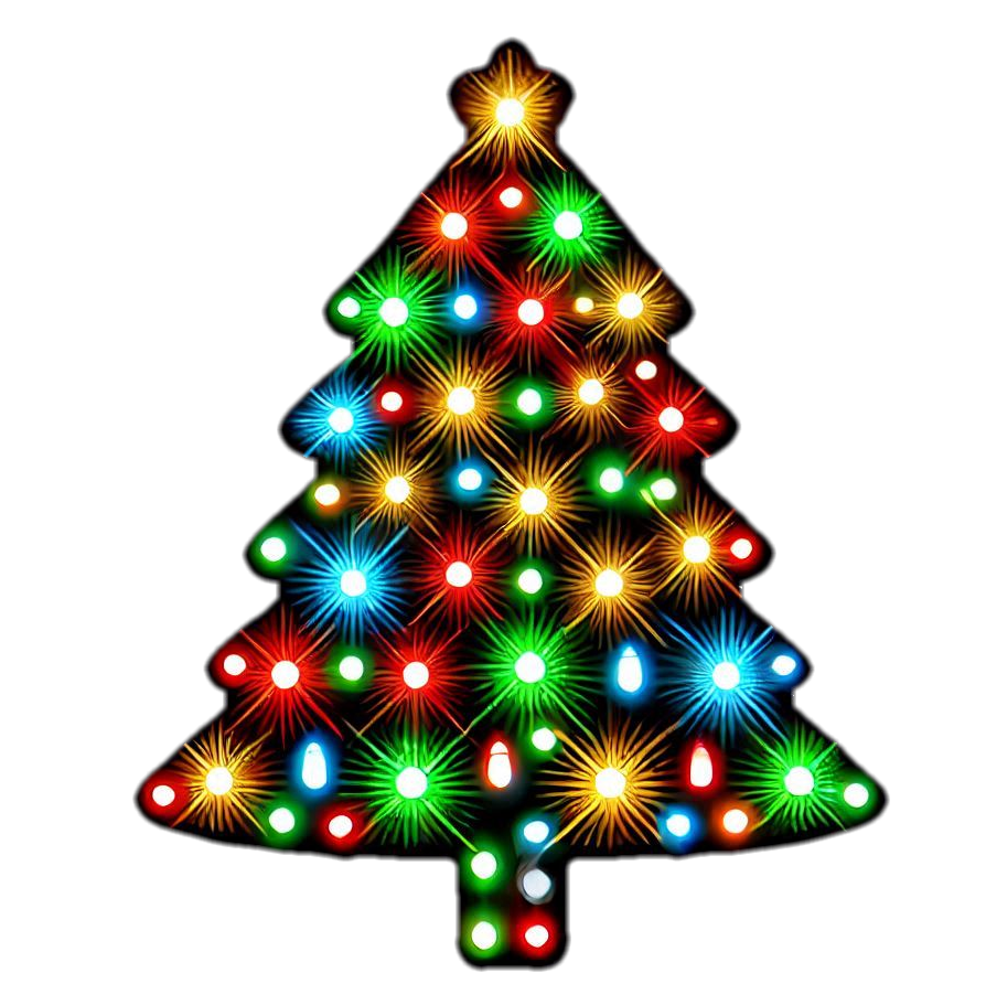 led christmas tree png design