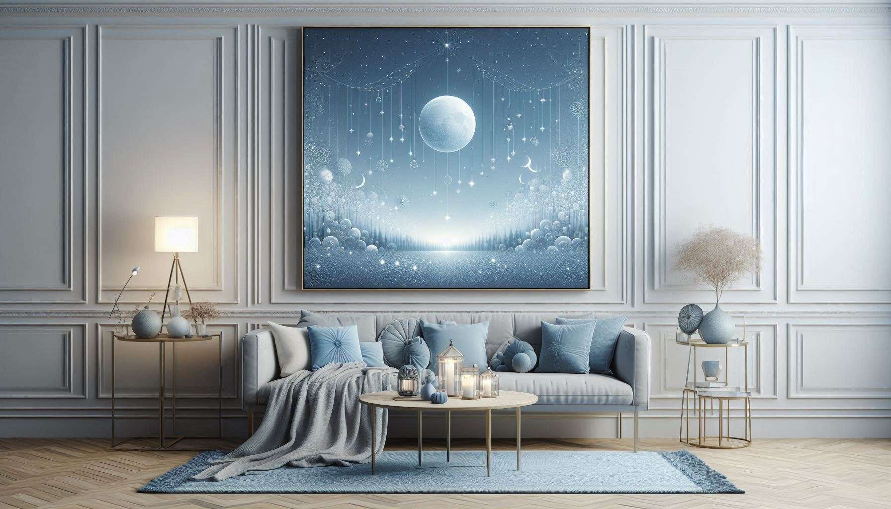 light blue background art for home decor