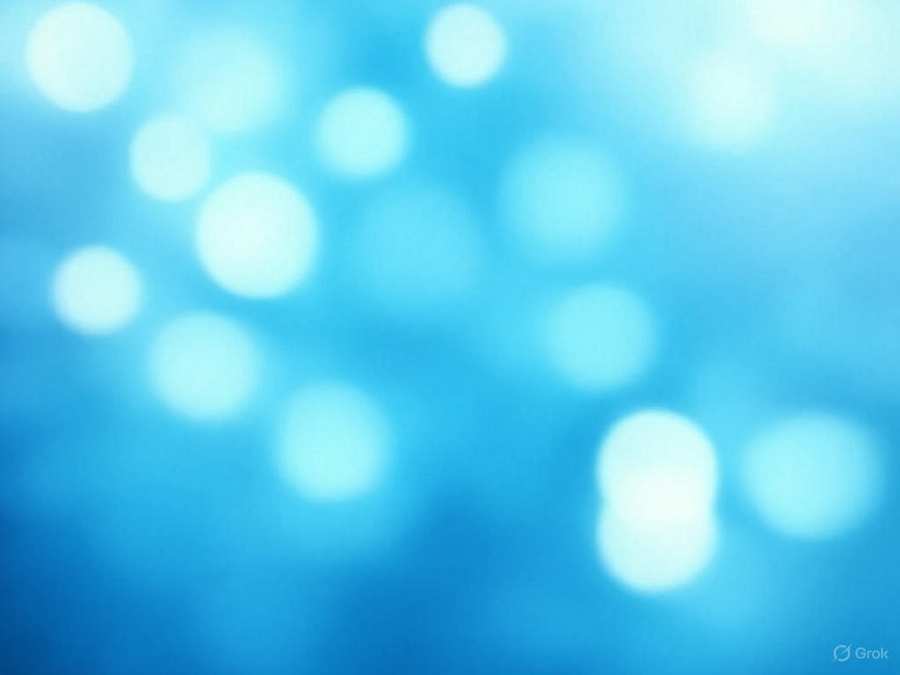 Light blue background with bokeh effect