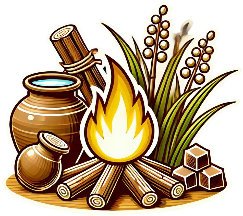 lohri bonfire png for invitation cards