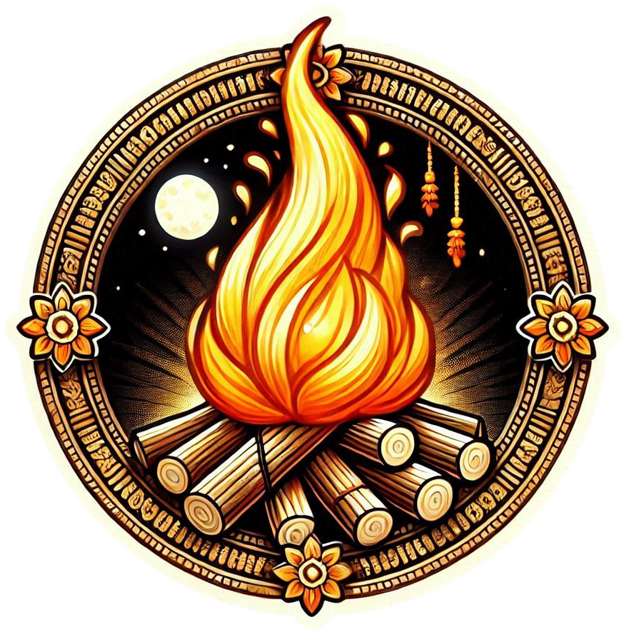 lohri bonfire png for personalized greeting templates