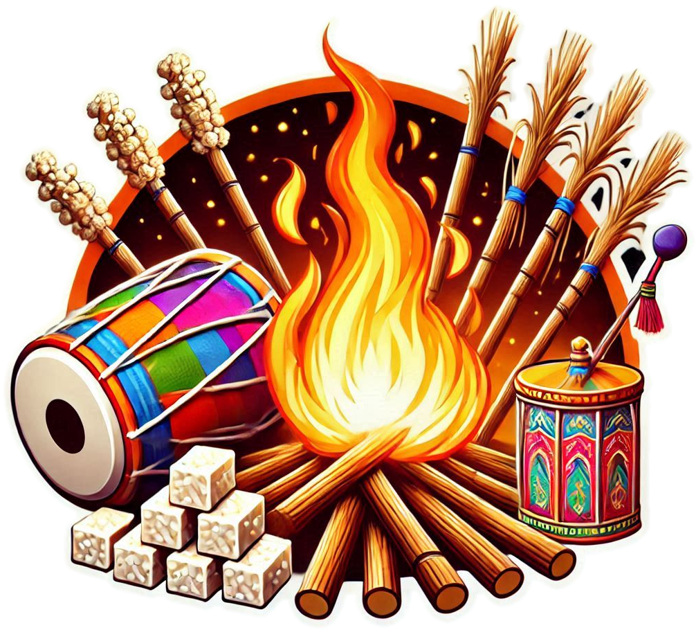 lohri bonfire png for whatsapp stickers