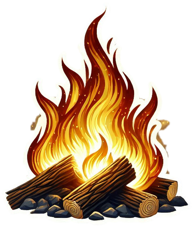 lohri fire png with traditional bonfire elements