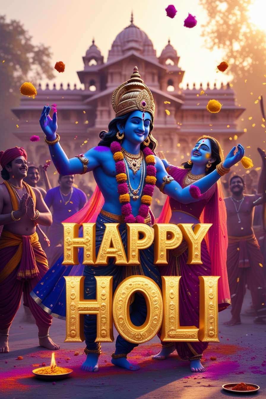 Lord Krishna Playing Holi With Radha Image - Royalty Free Happy Holi Image | Pngmagic Free Download Lord Krishna Playing Holi With Radha Image - High Quality Happy Holi Background