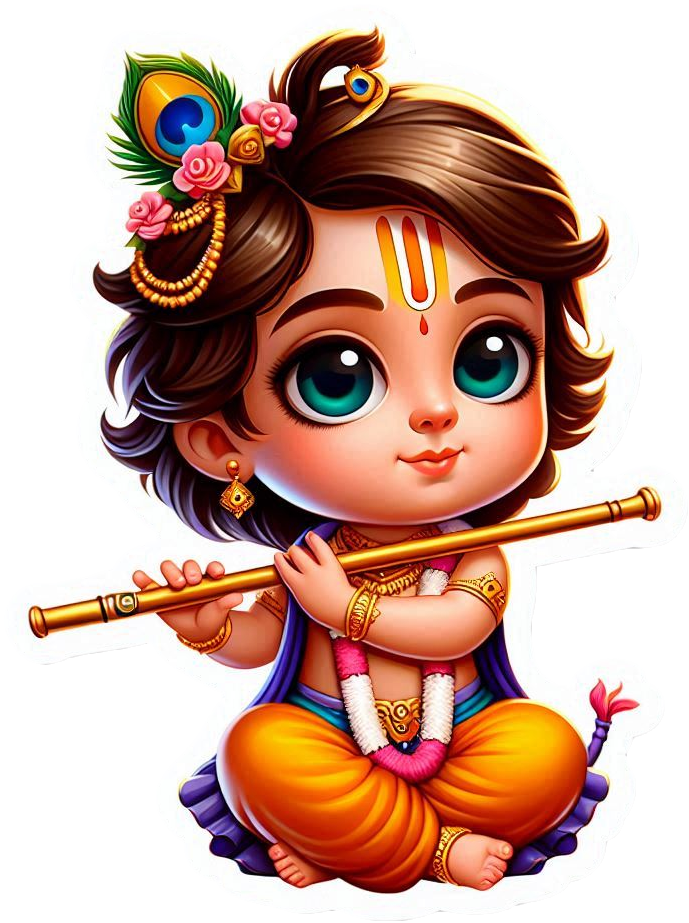 lord krishna with flute png image for janmashtami celebrations