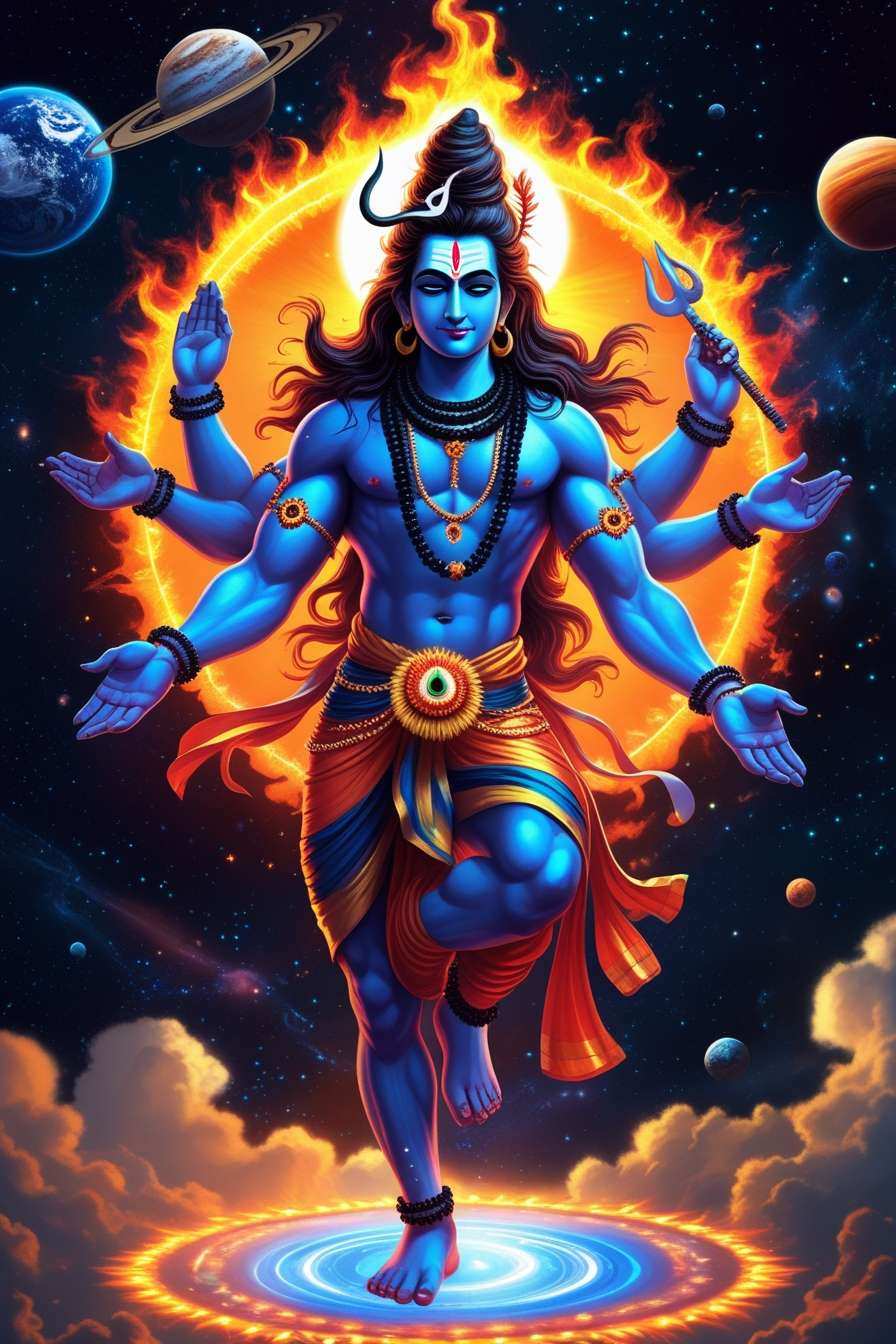 lord shiva dancing on shivratri background