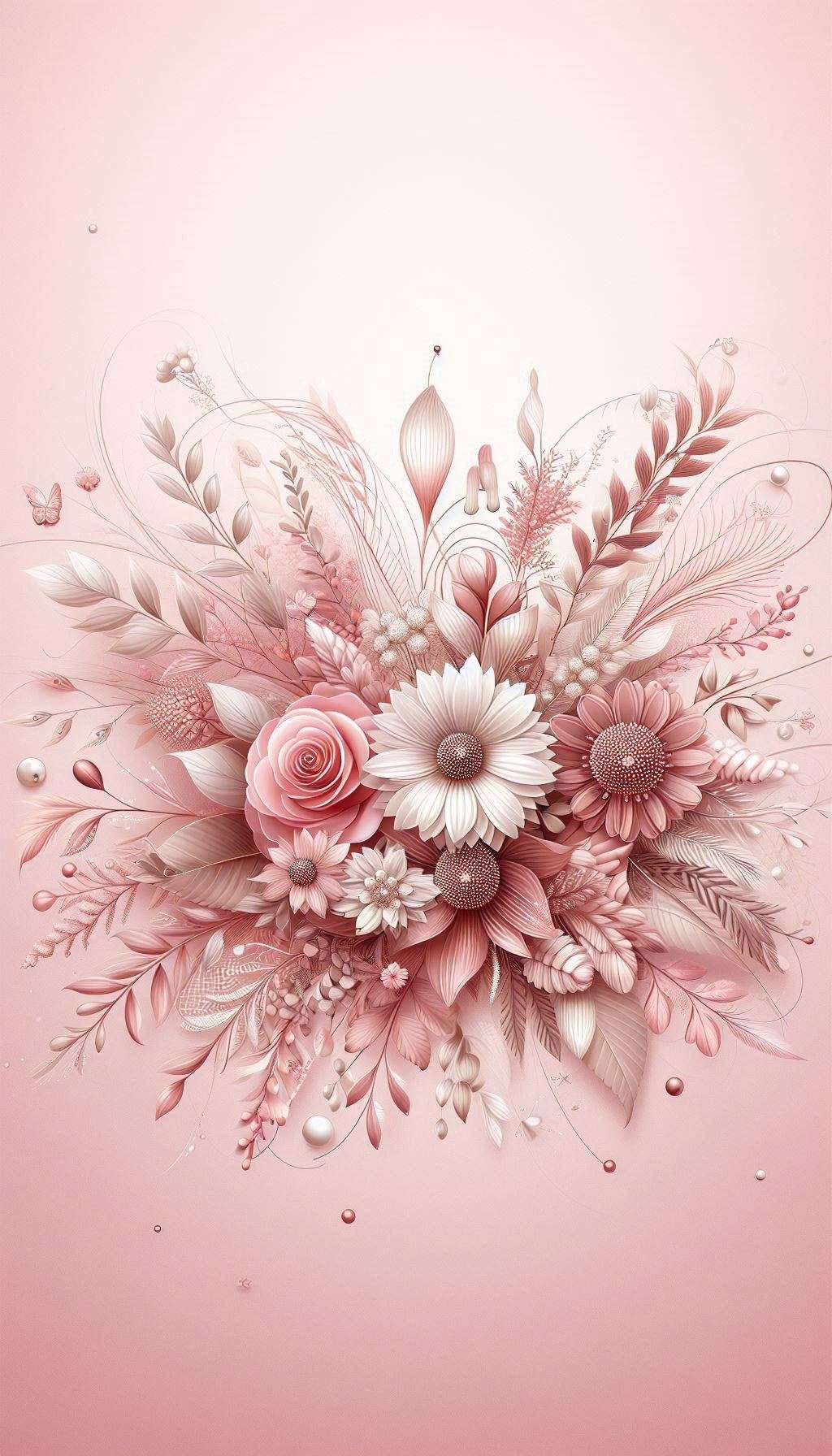 love-themed light pink background for lover