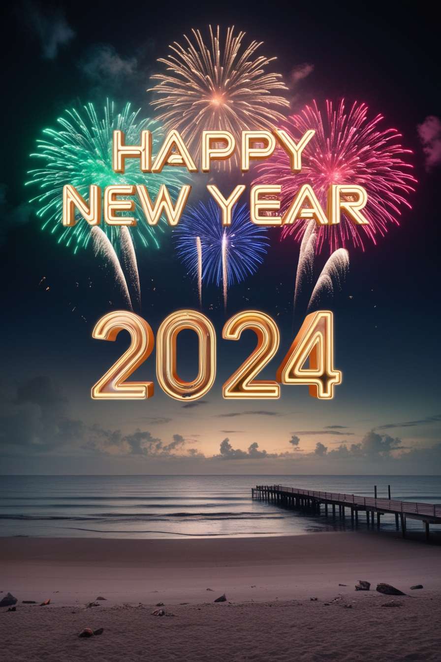 luxury happy new year 2024 wallpapers in hd