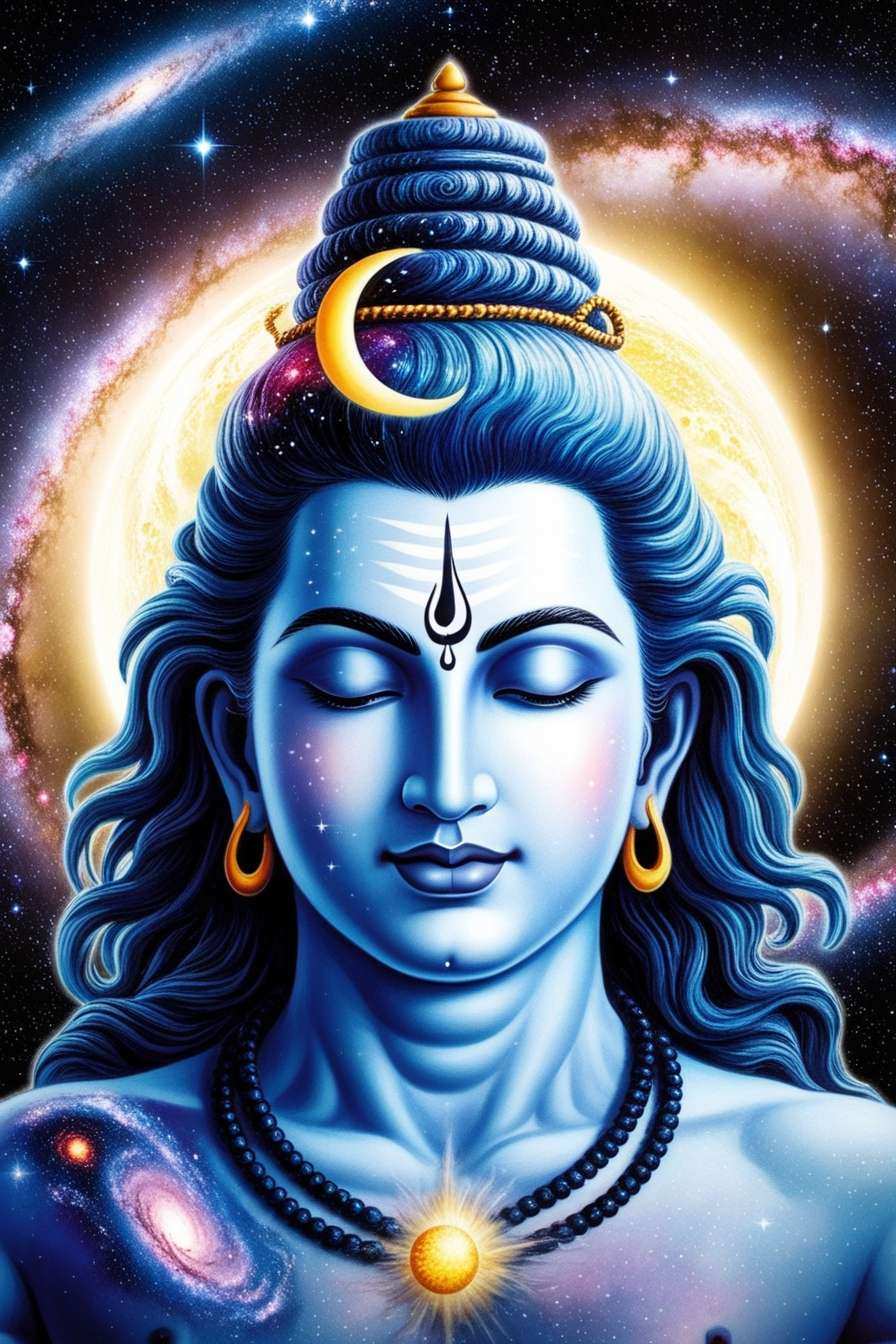 maha shivratri cosmic universe theme background