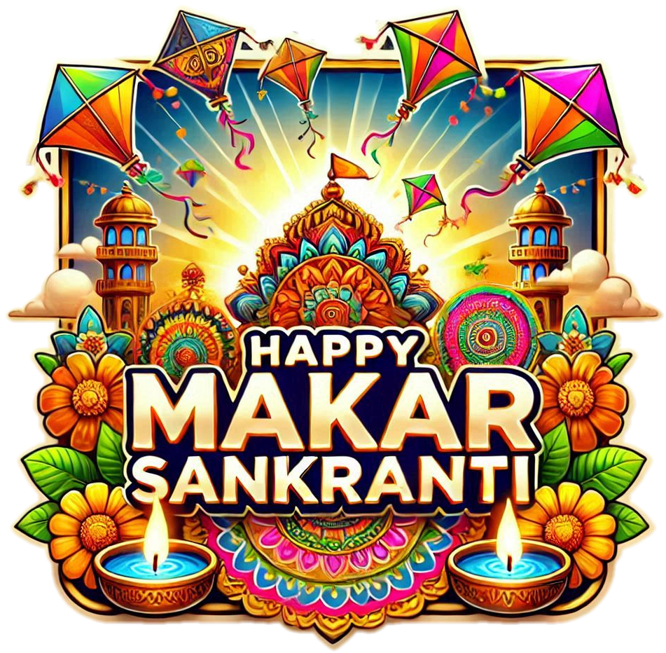 makar sankranti celebration png images with english text